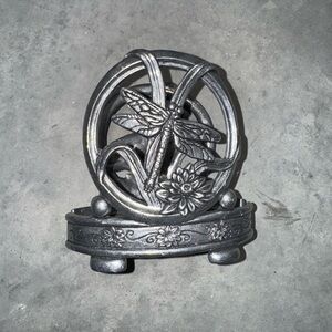Decorative Silver Dragonfly napkin holder